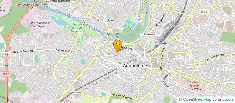 localisation de l'entreprise MADAME CLARA SECALOT à ANGOULEME