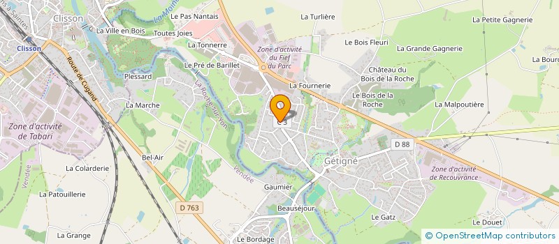 localisation de l'entreprise MADAME CLARA TESSIER à GETIGNE