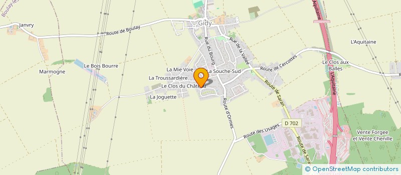 localisation de l'entreprise MADAME CLARA VALETTE à GIDY