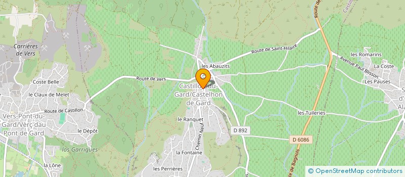 localisation de l'entreprise MADAME CLARISSE BESSET  CASTILLON-DU-GARD