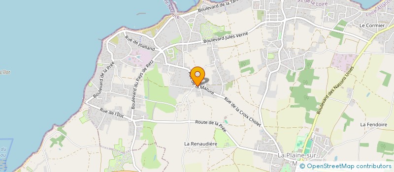 localisation de l'entreprise MADAME CLARISSE BOUE à LA PLAINE-SUR-MER