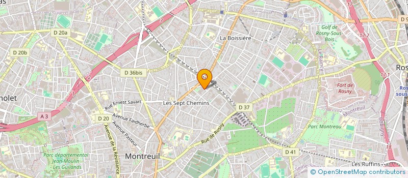 localisation de l'entreprise MADAME CLARISSE DELFAU à MONTREUIL