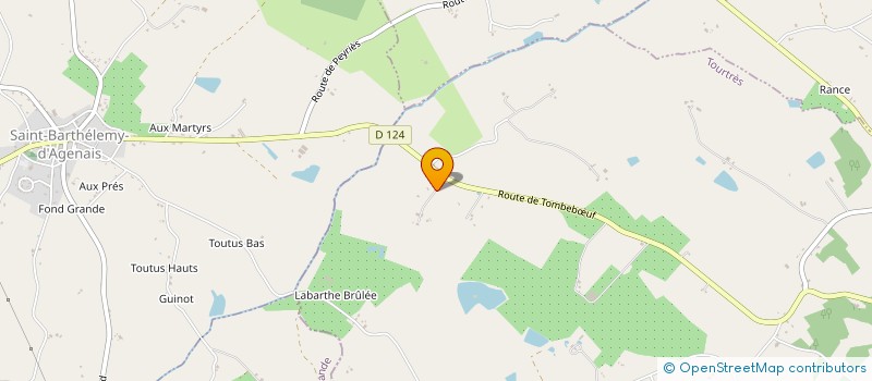 localisation de l'entreprise MADAME CLARISSE DELMONT  TOURTRES