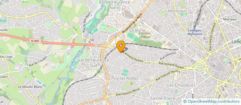 localisation de l'entreprise MADAME CLARISSE DUPONT à LIMOGES