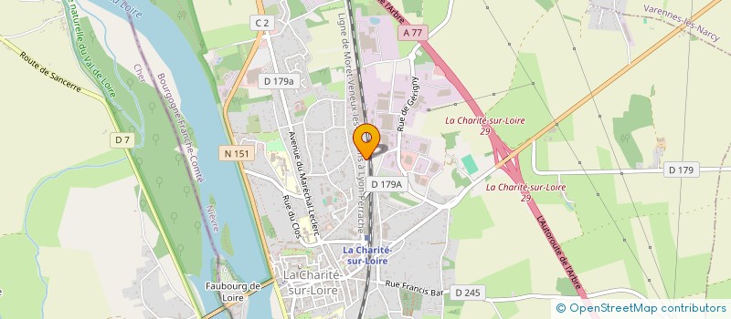 localisation de l'entreprise MADAME CLARISSE GARCIA à LA CHARITE-SUR-LOIRE