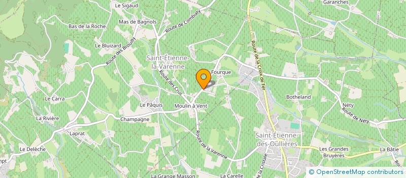 localisation de l'entreprise MADAME CLARISSE LAPALU à SAINT-ETIENNE-LA-VARENNE
