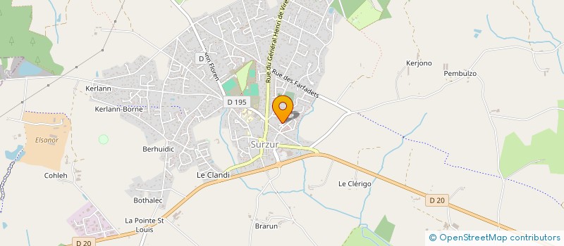 localisation de l'entreprise MADAME CLARISSE LEFEUVRE  SURZUR