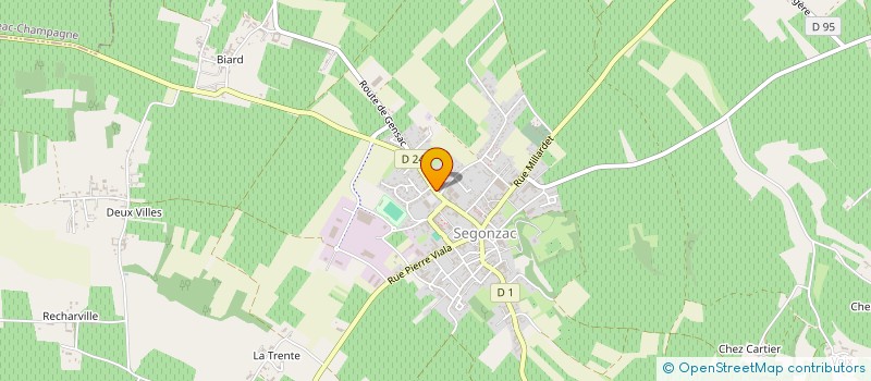 localisation de l'entreprise MADAME CLARISSE NOEL  SEGONZAC