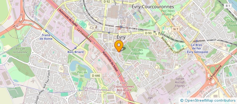 localisation de l'entreprise MADAME CLARISSE RENAUD  EVRY-COURCOURONNES