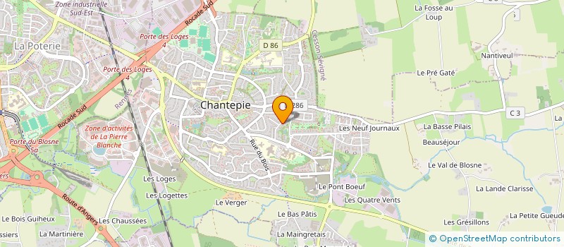 localisation de l'entreprise MADAME CLARISSE RENAUDIN  CHANTEPIE