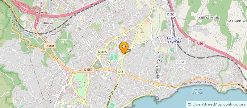 localisation de l'entreprise MADAME CLARISSE REYNIER à LA CIOTAT