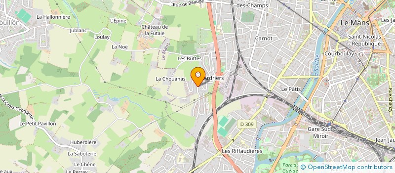 localisation de l'entreprise MADAME CLARISSE TESSIER  LE MANS