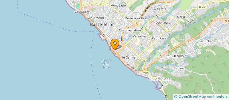 localisation de l'entreprise MADAME CLARYSSE RACON à BASSE-TERRE