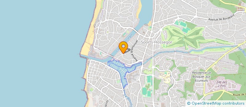 localisation de l'entreprise MADAME CLAUDE BALGUERIE  SOORTS-HOSSEGOR