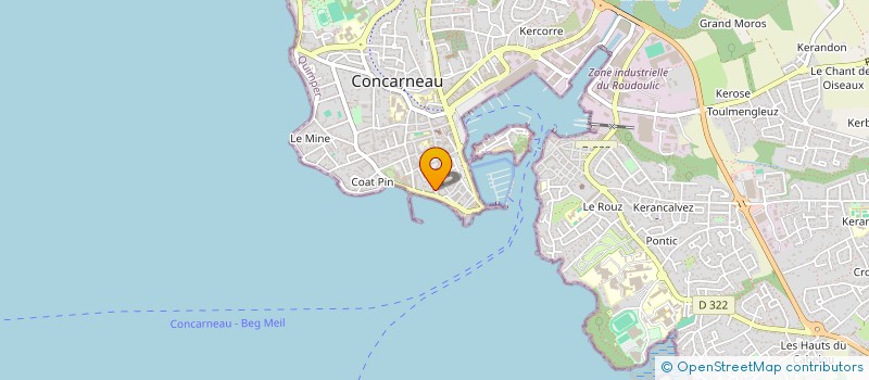 localisation de l'entreprise MADAME CLAUDE BERRE  CONCARNEAU