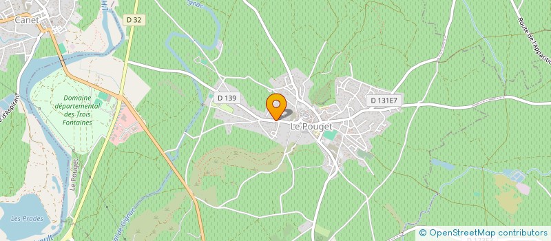 localisation de l'entreprise MADAME CLAUDE BONIT  POUZOLS