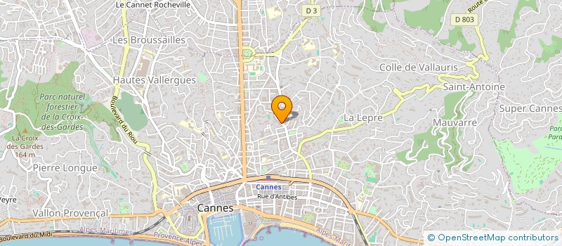 localisation de l'entreprise MADAME CLAUDE BOUCHERAT à CANNES