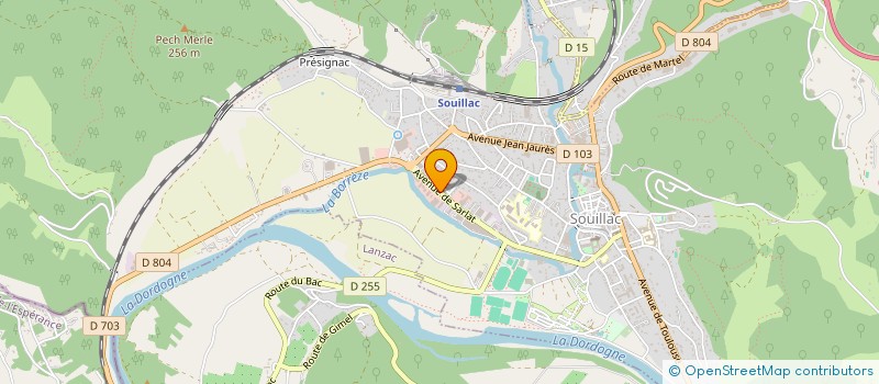 localisation de l'entreprise MADAME CLAUDE BOUDY  SOUILLAC