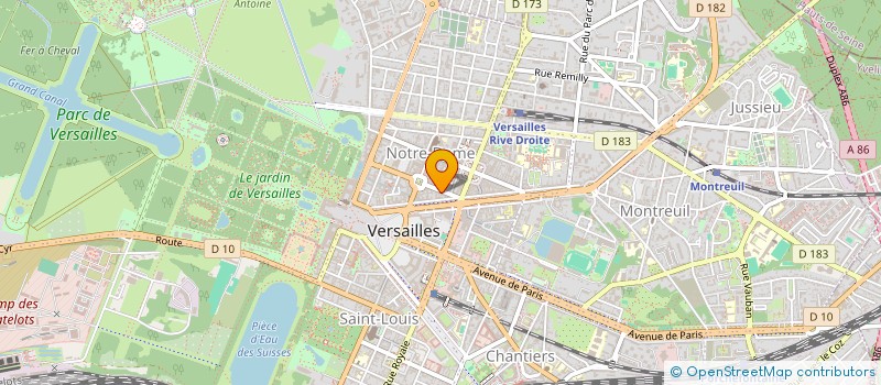 localisation de l'entreprise MADAME CLAUDE BREHAMET à VERSAILLES
