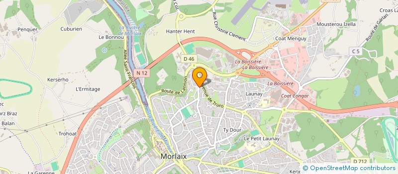 localisation de l'entreprise MADAME CLAUDE BURELLER  MORLAIX