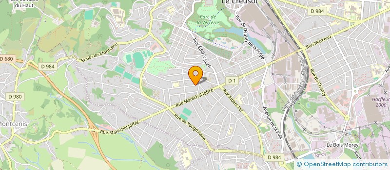 localisation de l'entreprise MADAME CLAUDE BURTIN  LE CREUSOT