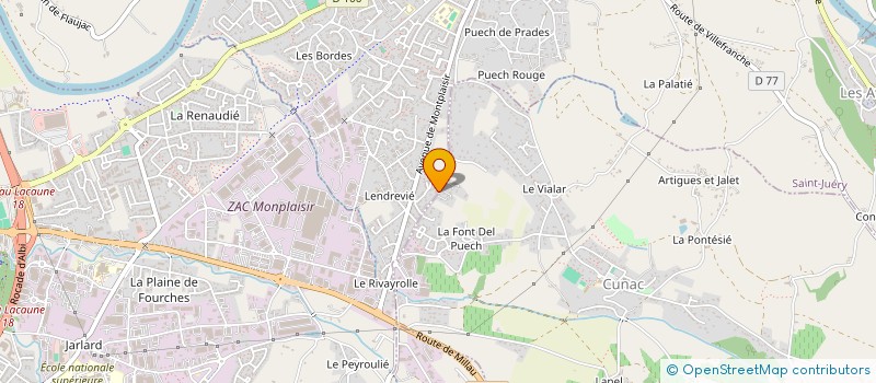 localisation de l'entreprise MADAME CLAUDE CAVALIER  SAINT-JUERY