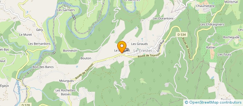 localisation de l'entreprise MADAME CLAUDE CHABANIS  LE CRESTET