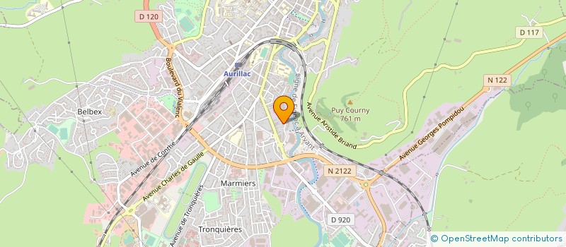 localisation de l'entreprise MADAME CLAUDE CHABRIER à AURILLAC