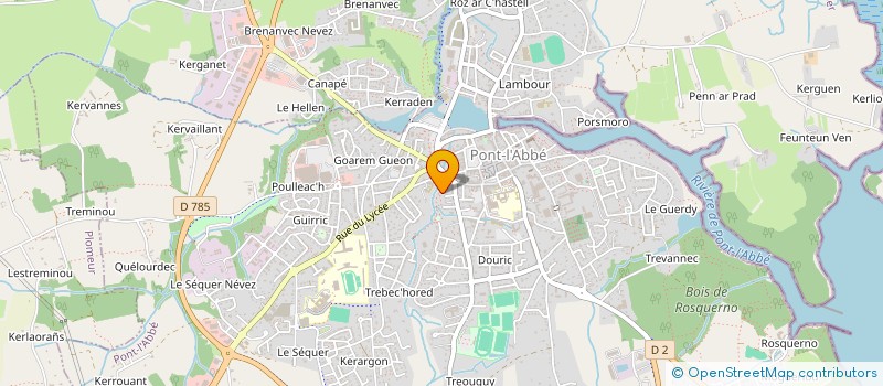 localisation de l'entreprise MADAME CLAUDE CHAUDAGNE  PONT-L'ABBE