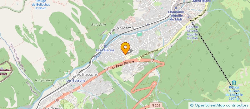 localisation de l'entreprise MADAME CLAUDE D'HAM  CHAMONIX-MONT-BLANC