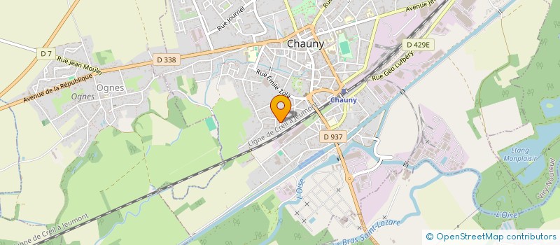 localisation de l'entreprise MADAME CLAUDE DELAVALLE  CHAUNY