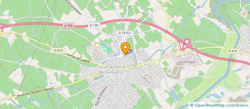 localisation de l'entreprise MADAME CLAUDE DELEUZE  SAINT-ANDRE-DE-SANGONIS