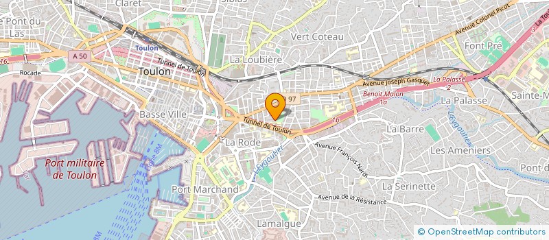 localisation de l'entreprise MADAME CLAUDE DREANO  TOULON