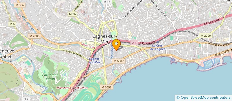 localisation de l'entreprise MADAME CLAUDE DUBOIS à CAGNES-SUR-MER