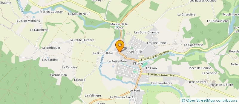 localisation de l'entreprise MADAME CLAUDE FEUGEAS à GENILLE