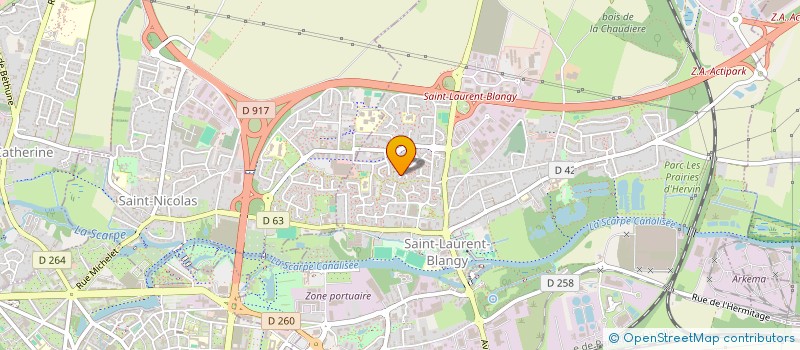 localisation de l'entreprise MADAME CLAUDE FLAMENT  SAINT-LAURENT-BLANGY