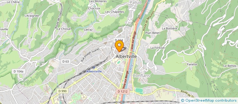 localisation de l'entreprise MADAME CLAUDE FORNERIS à ALBERTVILLE