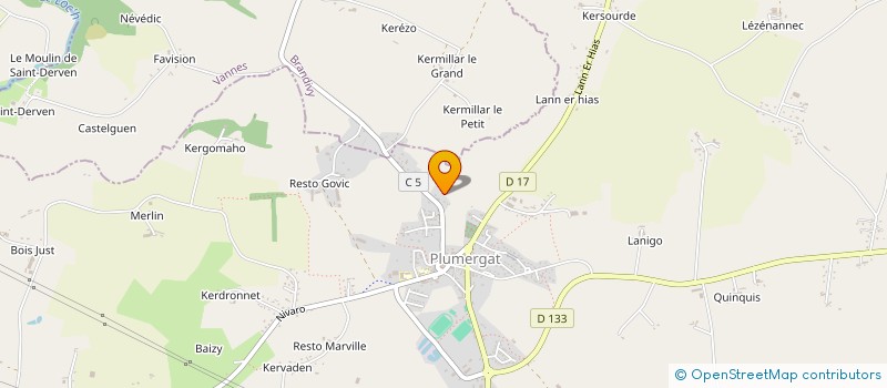 localisation de l'entreprise MADAME CLAUDE GAUDEBERT  PLUMERGAT