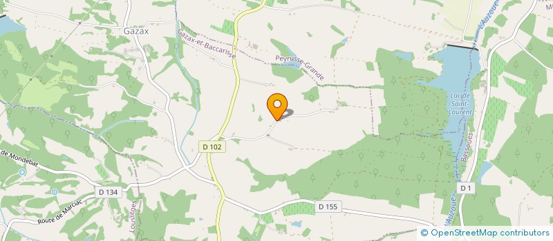 localisation de l'entreprise MADAME CLAUDE GILLET  GAZAX-ET-BACCARISSE