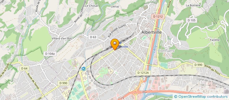 localisation de l'entreprise MADAME CLAUDE GOSSE à ALBERTVILLE