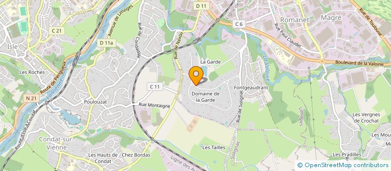localisation de l'entreprise MADAME CLAUDE HELFRID à LIMOGES