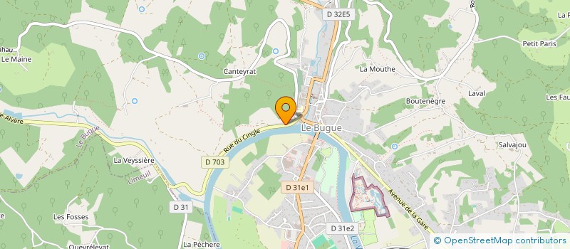 localisation de l'entreprise MADAME CLAUDE HUGUENEL  LE BUGUE