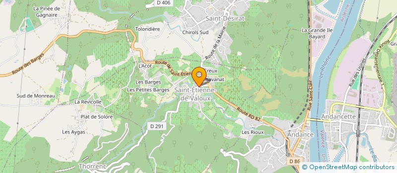 localisation de l'entreprise MADAME CLAUDE JANNIAUX à SAINT-ETIENNE-DE-VALOUX