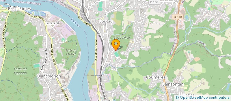 localisation de l'entreprise MADAME CLAUDE LABROUSSE  BOUCAU