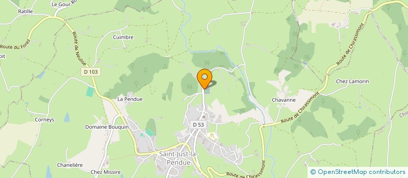 localisation de l'entreprise MADAME CLAUDE LORNAGE à SAINT-JUST-LA-PENDUE