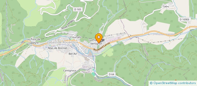 localisation de l'entreprise MADAME CLAUDE MARTY  LABASTIDE-ROUAIROUX