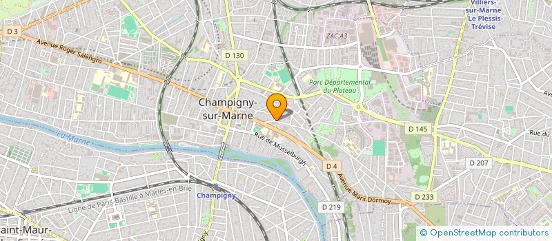 localisation de l'entreprise MADAME CLAUDE MASI à CHAMPIGNY-SUR-MARNE