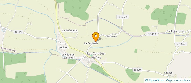 localisation de l'entreprise MADAME CLAUDE ROUSSEAU à LES CORVEES-LES-YYS
