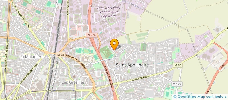 localisation de l'entreprise MADAME CLAUDE-SIMONE COTIN  SAINT-APOLLINAIRE