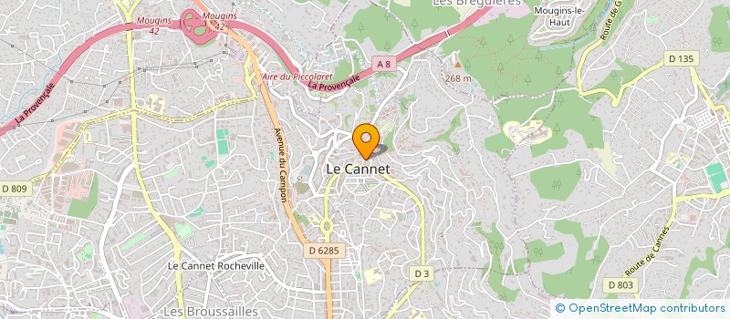 localisation de l'entreprise MADAME CLAUDE SOLER  LE CANNET